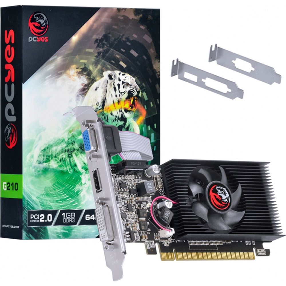 Placa De Vídeo Nvidia Geforce G 210 1Gb Ddr3 64 Bits Com Kit Low ...