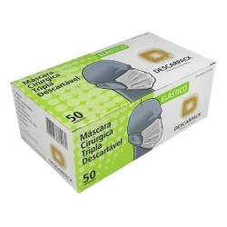 Máscara Descartável Cirúrgica Descarpack Tripla Com Elástico C/50 Unidades Branca Menor preço em Máscara Descartável Cirúrgica Descarpack Tripla Com Elástico C/50 Unidades Branca