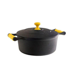 Caçarola Ferro Alça Silicone Amarelo Libaneza 2,0L 20Cm