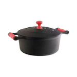 Caçarola Ferro Alça Silicone Vermelho Libaneza 4,7L 24Cm