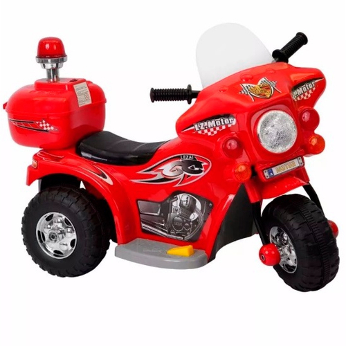 Mini Moto Elétrica Infantil Motorizado 12V Brinquedo Criança Polícia