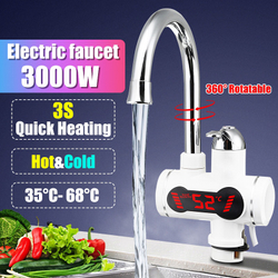 3000 W Torneira Elétrica Instantânea Aquecedor de Água 3S Aquecimento Rápido / 360 ° de Rotação / LED Display de Temperatura / Torneira de Água Quente e Fria Com Plugue de Proteção contra Vazamento Banheiro Cozinha AC220V é boa?