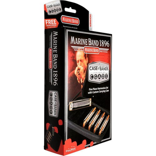 Kit Harmonica Marine Band 1896/20 c, d, e, g, A hohner em Promoção