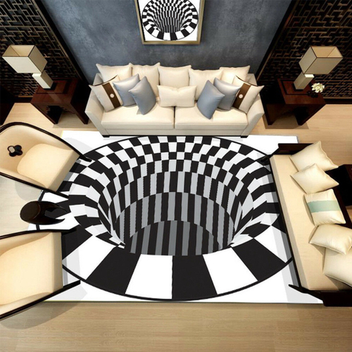 tapetes 3d tapete de luxo branco preto abstrato geometrico ilusao de otica antiderrapante banheiro sala de estar tapete de decoracao decoraiton tapete
