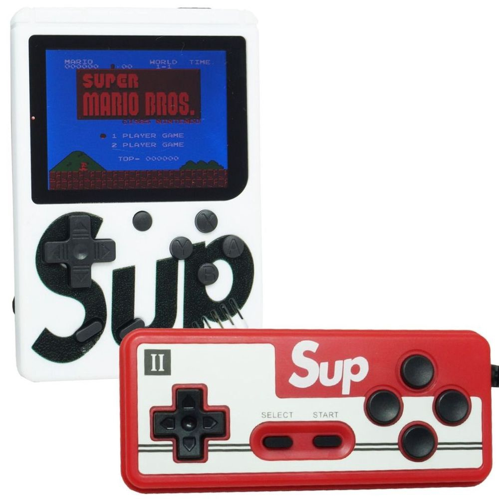 Super Mini Game Retrô Lcd 400 Jogos Portátil Av Com Controle 2 Players