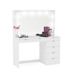 Penteadeira Ditália 7 Gavetas Branco c/ Kit Luz Camarim é boa?