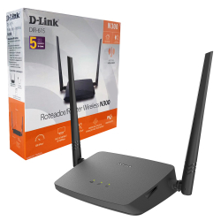 Menor preço em Roteador e Repetidor D-Link DIR-615 X1 N300 Mbps TR-069 Preset vlan 2 Antenas Provedor - DIR-615 X1