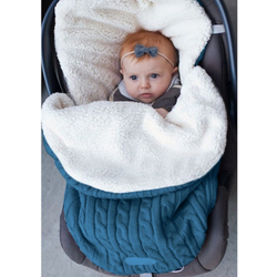 Saco de dormir do bebê inverno lã quente capuz de malha swaddle envoltório cobertor infantil macio e bonito é boa?