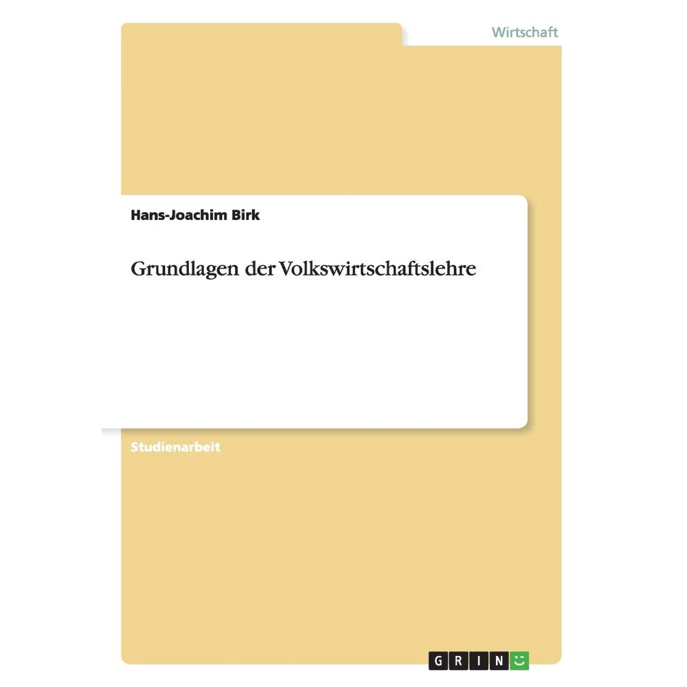 Grundlagen Der Volkswirtschaftslehre | Submarino