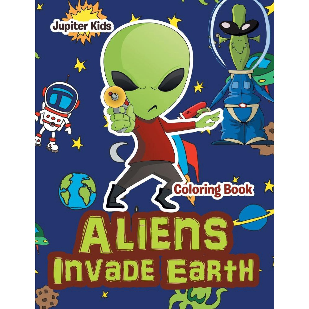 Aliens Invade Earth Coloring Book no Shoptime