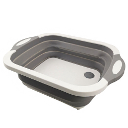 Bacia Escorredor Silicone Retratil Bandeja Dobravel 3 em 1 Tabua de Corte Cozinha Casa Cesto Multiuso é boa?