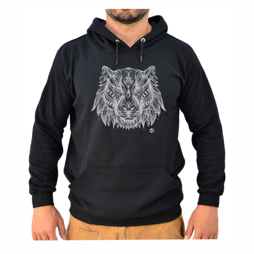 kenzo tiger moletom com capuz black