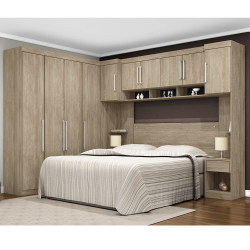 Quarto Modulado Casal Módena 7 Peças Composição 1 Demóbile Menor preço em Quarto Modulado Casal Módena 7 Peças Composição 1 Demóbile