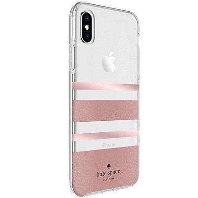 Capa Capinha Iphone Xs X Anti Impacto Proteção Kate Spade New York Original  Stripe Gold Glitter em Promoção na Americanas