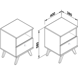 Mesa de Cabeceira Retrô 3019 1 Gaveta - Movelbento - Branco é boa?
