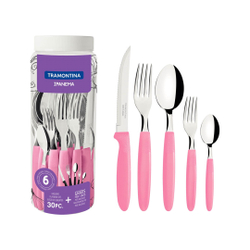 Faqueiro 30 Peças Tramontina 23398488 Ipanema Aço Inox Rosa Claro Menor preço em Faqueiro 30 Peças Tramontina 23398488 Ipanema Aço Inox Rosa Claro