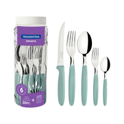 Faqueiro 30 Peças Ipanema Tramontina 23398288 Aço Inox Menta Menor preço em Faqueiro 30 Peças Ipanema Tramontina 23398288 Aço Inox Menta