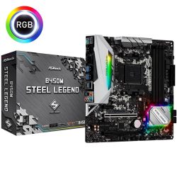 Menor preço em Placa-Mãe ASRock B450M Steel Legend, amd AM4, mATX, DDR4 - 90-MXB9Y0-A0BAYZ