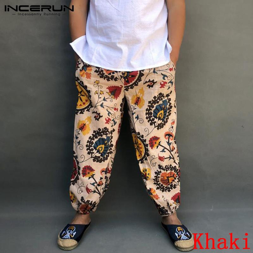 calça floral masculina