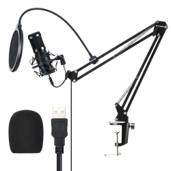BlitzWolf BW-CM2 Microfone Condensador Microfone USB Kit de Sistema Dinâmico de Áudio Suporte Cantilever Conjunto de Rede Anti-spray Microfone Vocal de Gravação de Som é boa?