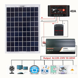 Kit de sistema solar 12V / 24V diy Menor preço em Kit de sistema solar 12V / 24V diy