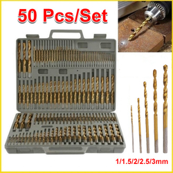 50 pcs 1 / 1,5 / 2 / 2,5 / 3mm hss com revestimento de titânio em aço de alta velocidade Broca helicoidal Broca elétrica de aço Broca sem fio é boa?