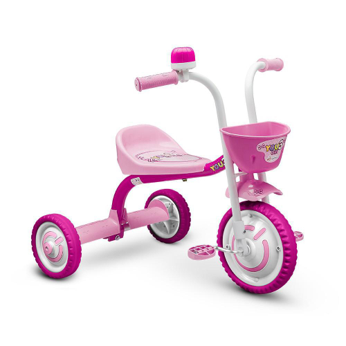 Triciclo Infantil Moto Uno Com Som Farol Empurrador E Pedal Calesita