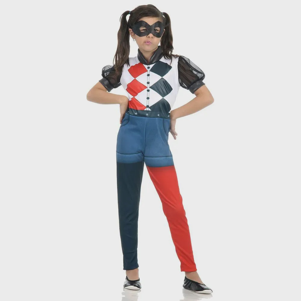 Fantasia Arlequina Dc Super Hero Girls Infantil 22067-G