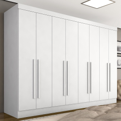 Guarda Roupa Casal Mayra 8 Portas Branco - Moveis Arapongas Menor preço em Guarda Roupa Casal Mayra 8 Portas Branco - Moveis Arapongas