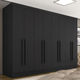 Guarda Roupa Casal Mayra 8 Portas Preto Fosco - Moveis Arapongas - Imagem 1