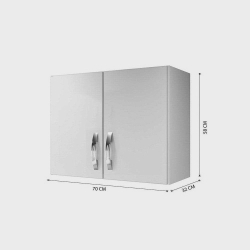 Armário Aéreo Para Cozinha Suspenso 2 Portas 1 Prateleira Delta Arte Móveis Branco Menor preço em Armário Aéreo Para Cozinha Suspenso 2 Portas 1 Prateleira Delta Arte Móveis Branco
