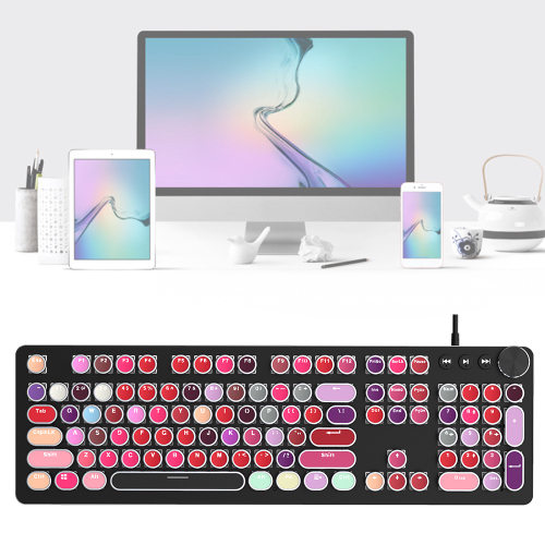 Teclado Portatil Mecanico Teclado Bonito Batom Com Fio Branco Retroiluminacao Teclado Vintage 108 Teclas Teclado Com Fio Teclados Para Jogos Em Promocao Ofertas Na Americanas