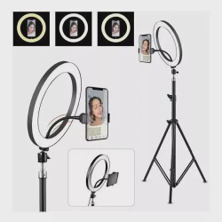 Iluminador Ring Light com Tripé 2m com Suporte de Celular- 26cm 10 é boa?