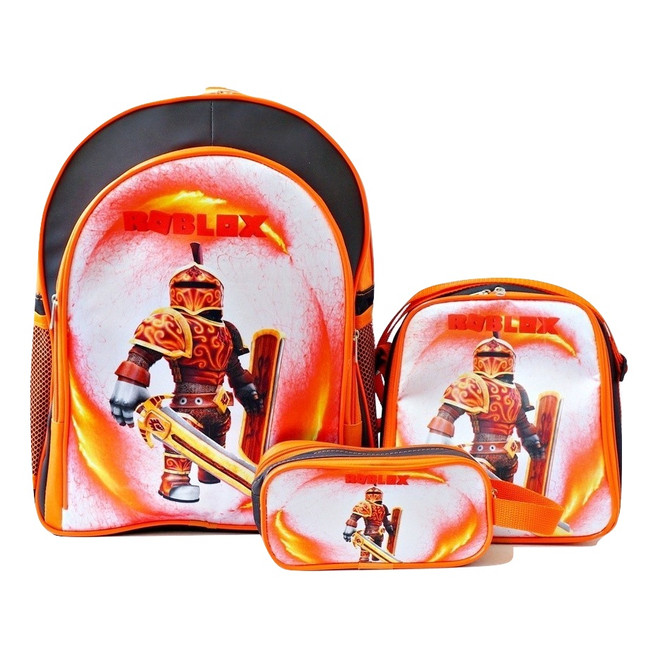 Kit Mochila Infantil Masculina Costa Roblox Lancheira Estojo