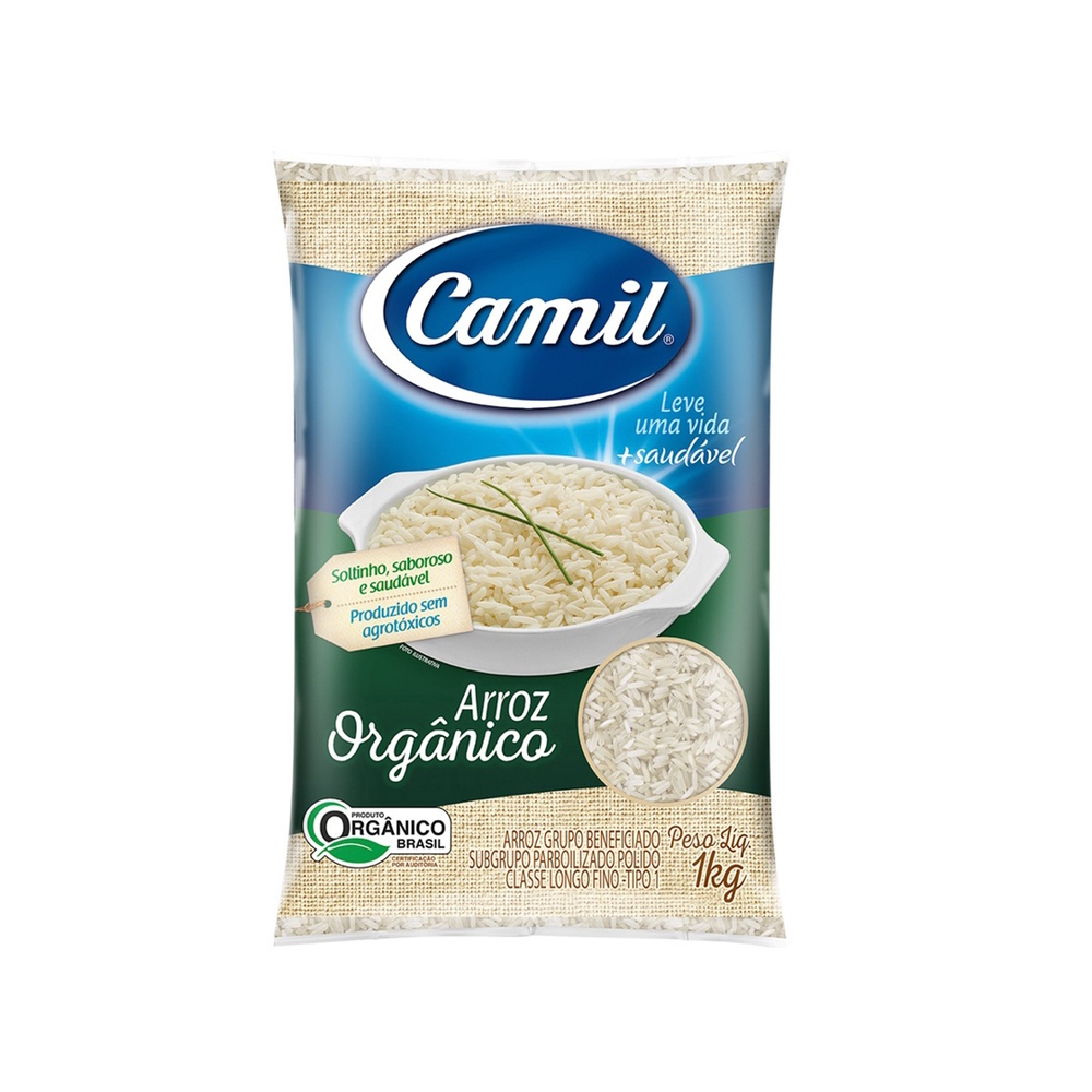 Arroz Parboilizado Orgânico Camil 1Kg No Shoptime