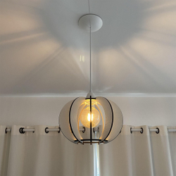 Luminária Lustre Pendente Sala Quarto Balcão Ny Noite Branco é boa?