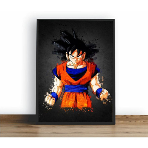 Quadro Poster com Moldura Majin Boo Gordo Dragon Ball Z Goku