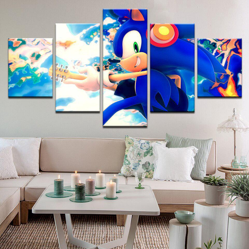 Quadro decorativo emoldurado Gamer Sonic Personagem jogo Antigo para quarto  sala em Promoção na Americanas