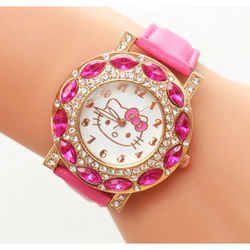 Relógio Feminino Pulso Hello Kitty Infantil Strass - Pink Menor preço em Relógio Feminino Pulso Hello Kitty Infantil Strass - Pink