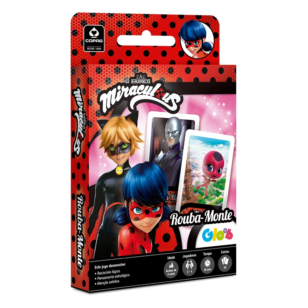 Jogo Carton Miraculous Ladybug Rouba Monte Copag