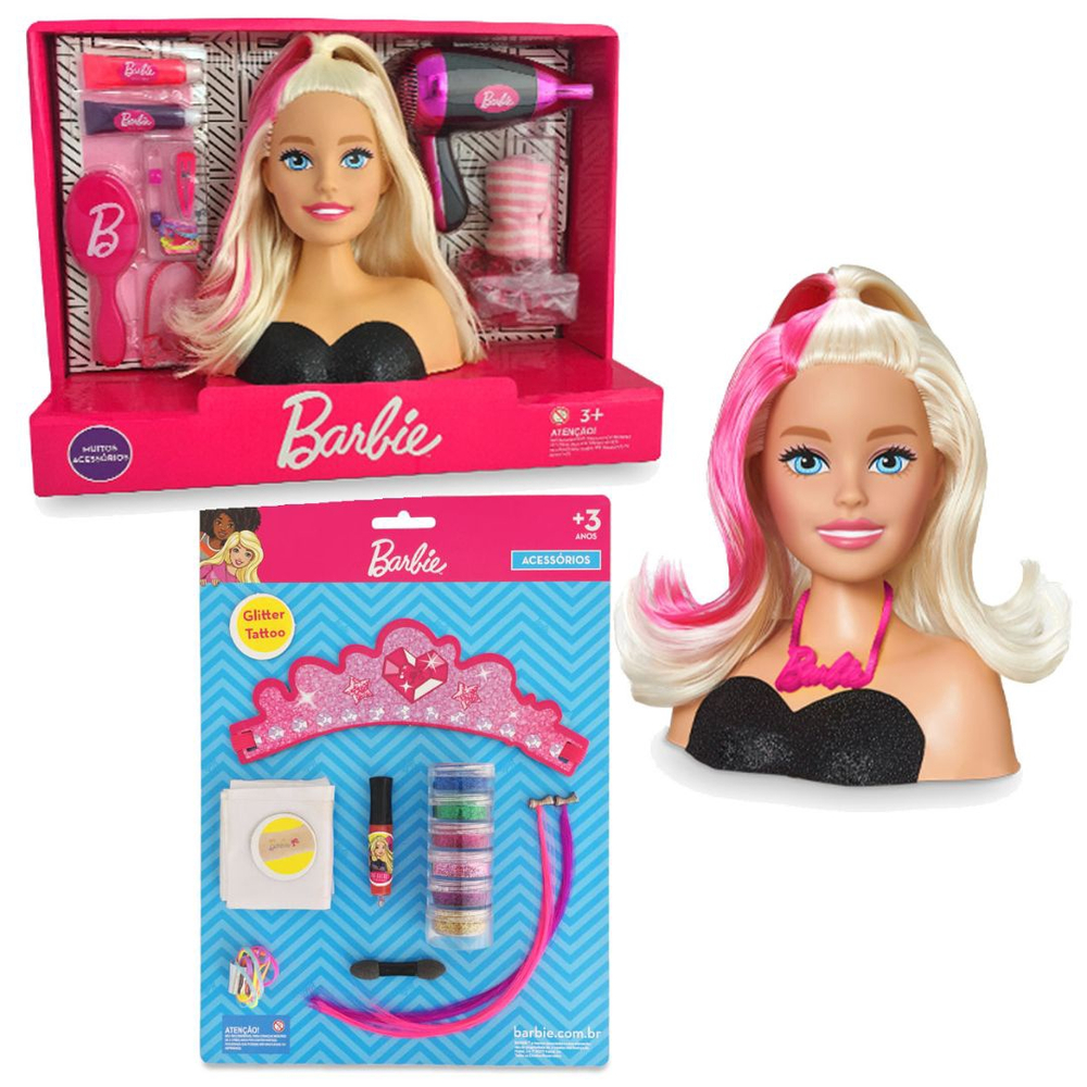 Maquiagem Para Boneca Barbie Glitter Tatto Pupee 