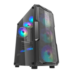 Gabinete Gamer Aigo DarkFlash Aquarius Mesh Lateral Acrilico Preto Menor preço em Gabinete Gamer Aigo DarkFlash Aquarius Mesh Lateral Acrilico Preto