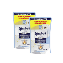 Kit 2 Refis Amaciante Comfort Concentrado Puro Cuidado Intense 900ml Menor preço em Kit 2 Refis Amaciante Comfort Concentrado Puro Cuidado Intense 900ml