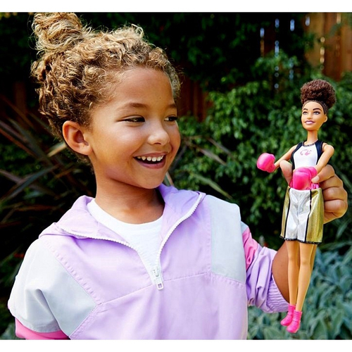 Boneca Barbie Colecionável Morena Com Cabelo Black Power Quero Ser  Profissões Atleta Lutadora De Boxe Boxeadora - Mattel Brinquedos no Shoptime