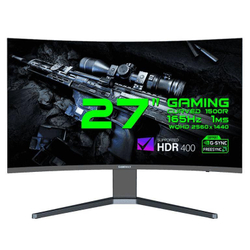 Monitor Gamer GameMax 27 Curvo 2.5K wqhd 165Hz 1ms hdr 400 Black (GMX27C165Q) Menor preço em Monitor Gamer GameMax 27 Curvo 2.5K wqhd 165Hz 1ms hdr 400 Black (GMX27C165Q)