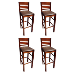 Kit 4 Banqueta Alta para Cozinha / Bar / Balcão / com Estofado cor Imbuia Mod. Laguna é boa?