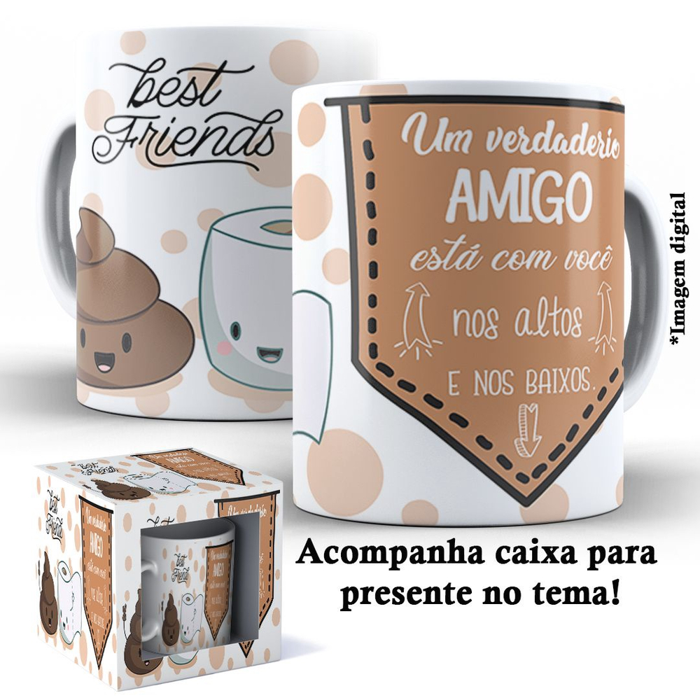 CANECA PRESENTE PARA AMIGO DA SÉRIE FRIENDS PERSONALIZADO