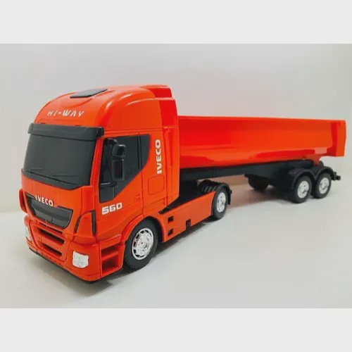 Caminhão De Brinquedo Carreta Caçamba Iveco Hi Way Miniatura - R$ 62