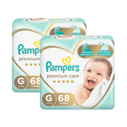 Kit 136 Fraldas Pampers Premium Care Nova Jumbo Tamanho G é boa?