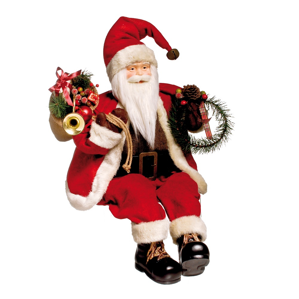 Boneco de Papai Noel em Pé com Guirlanda Rosto de Elfo 75cm em Promoção na  Americanas